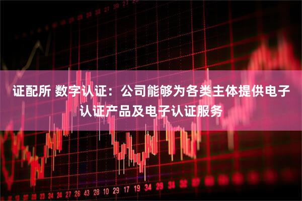 证配所 数字认证：公司能够为各类主体提供电子认证产品及电子认证服务